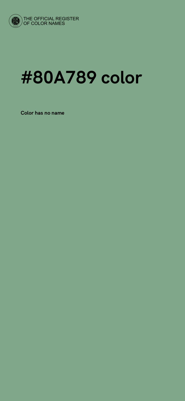 #80A789 color image
