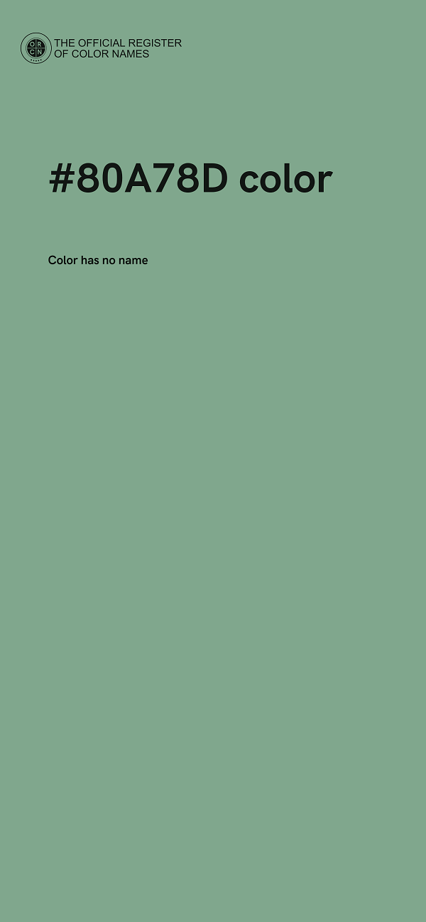 #80A78D color image