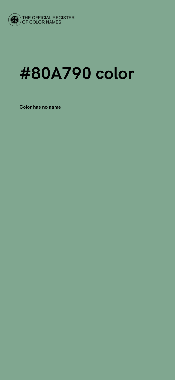 #80A790 color image