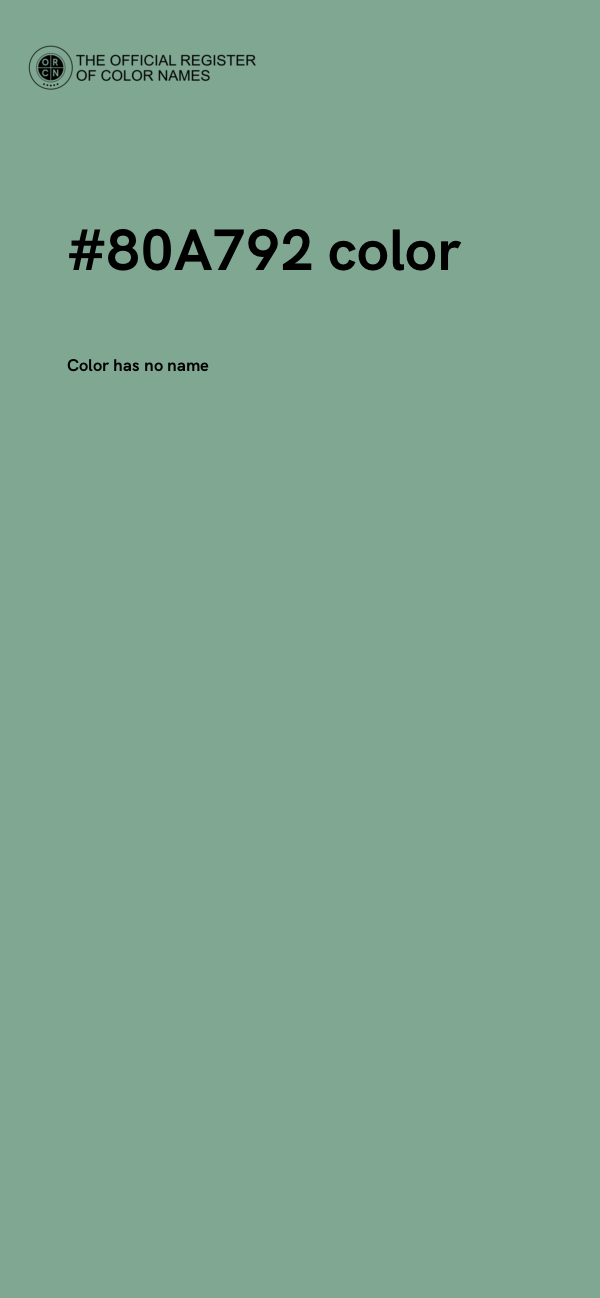 #80A792 color image