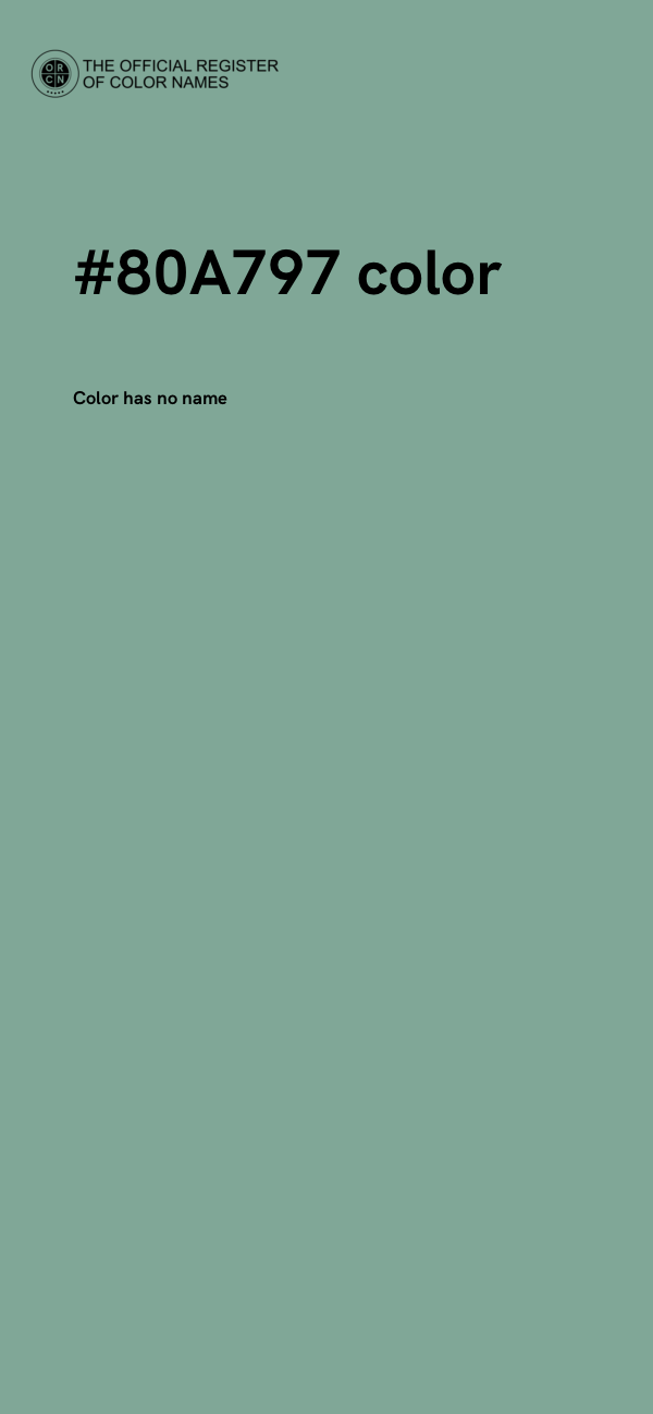 #80A797 color image