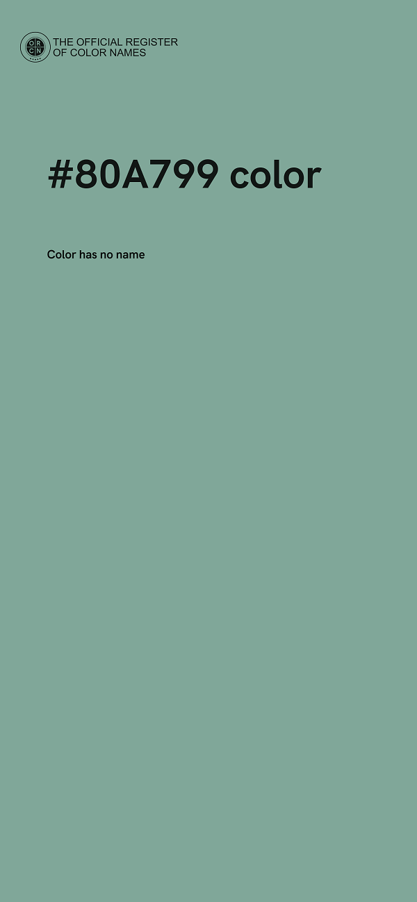 #80A799 color image