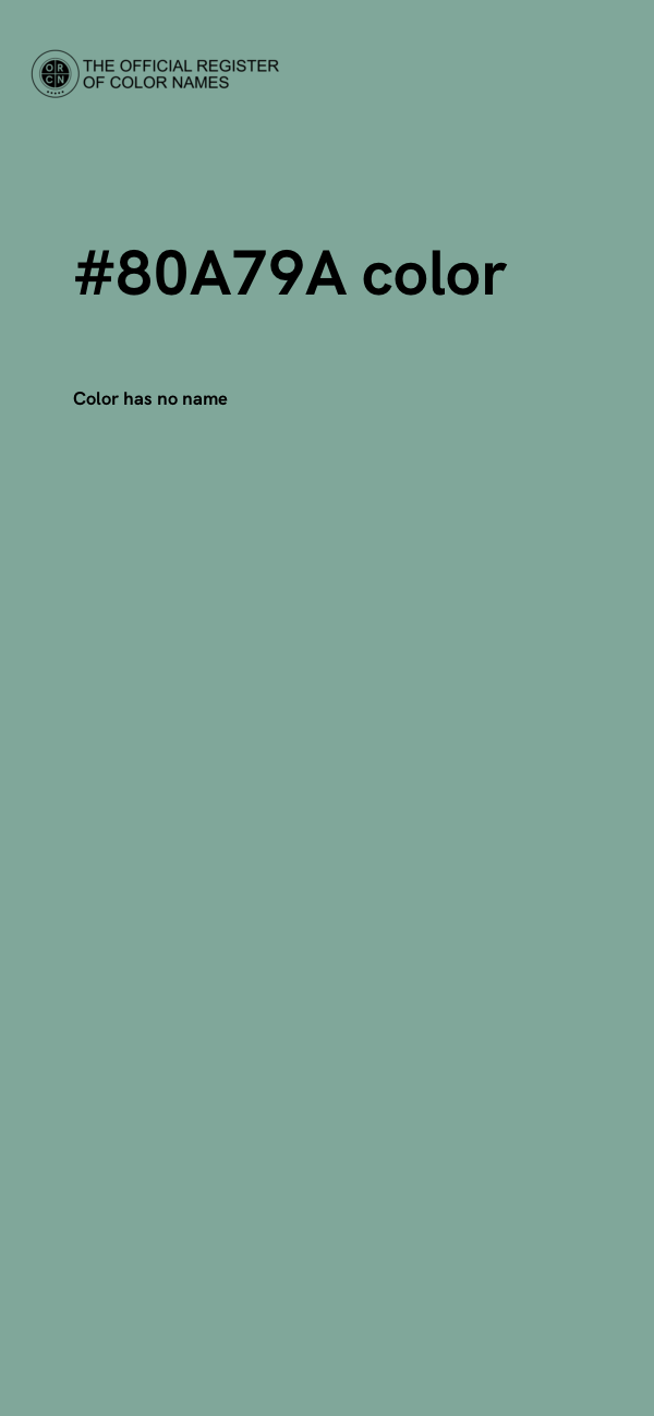 #80A79A color image