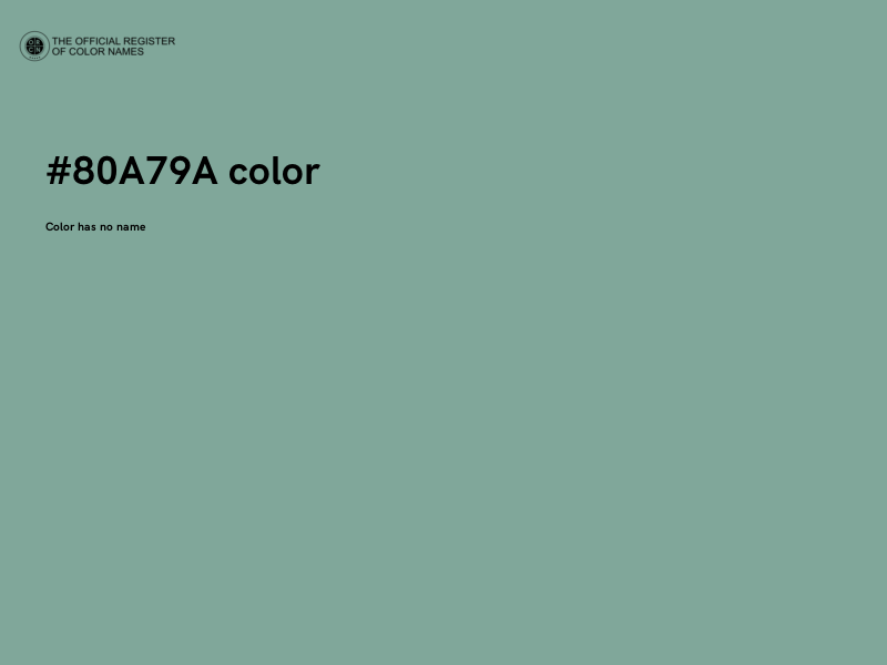 #80A79A color image