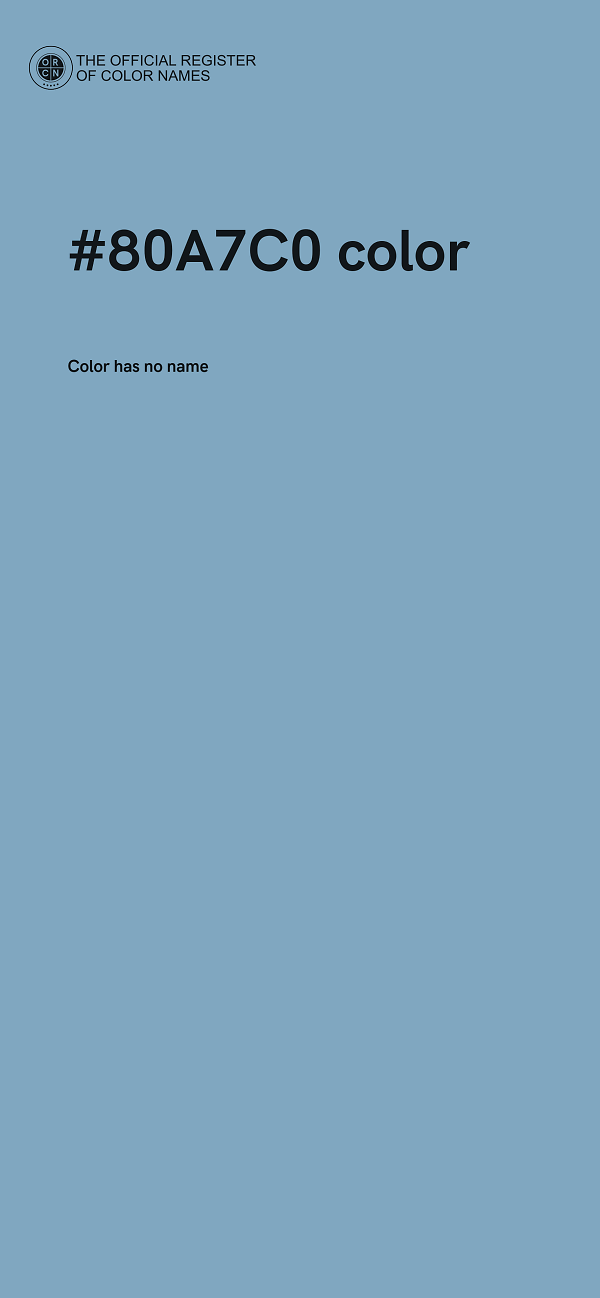 #80A7C0 color image
