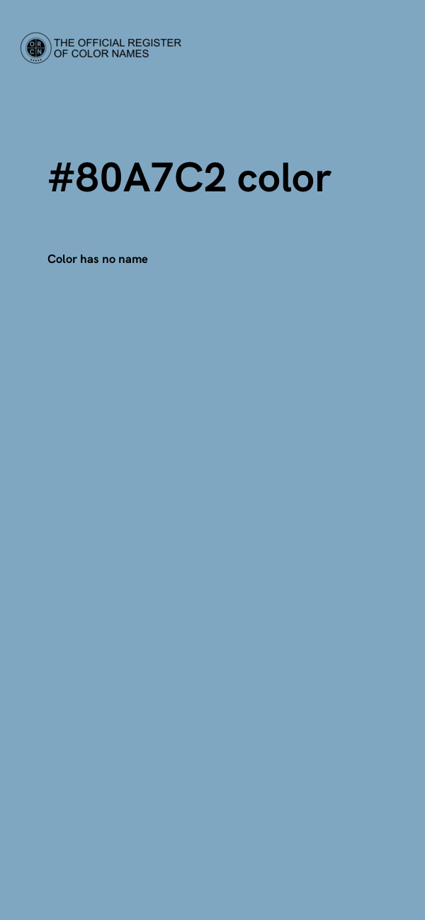 #80A7C2 color image