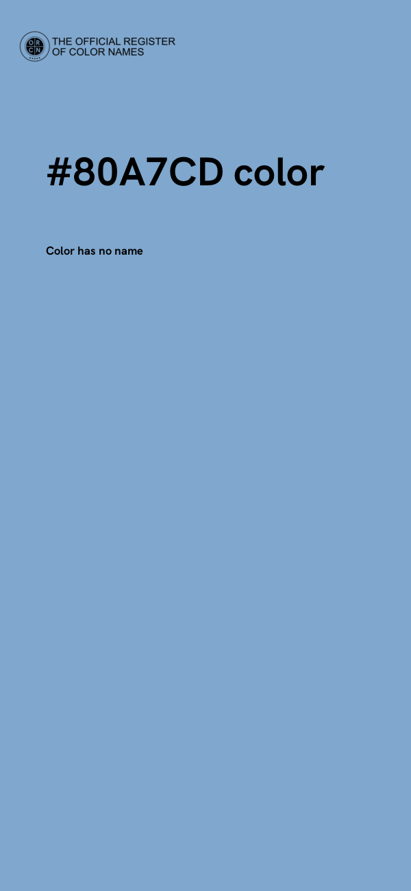 #80A7CD color image