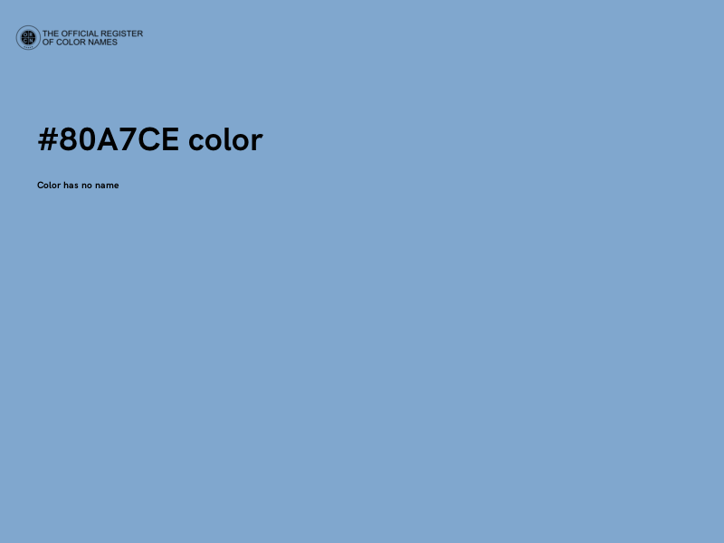 #80A7CE color image