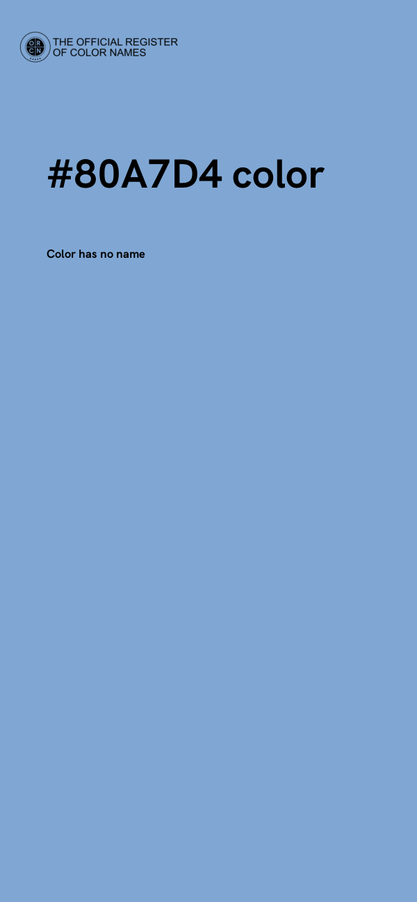 #80A7D4 color image