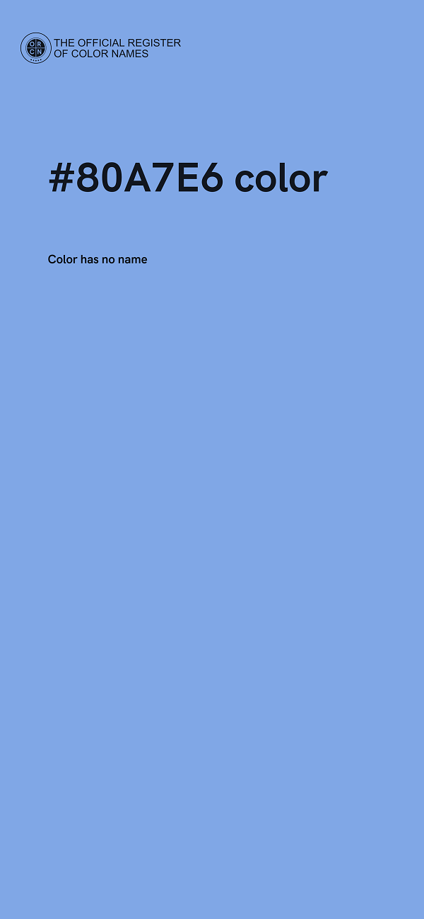 #80A7E6 color image