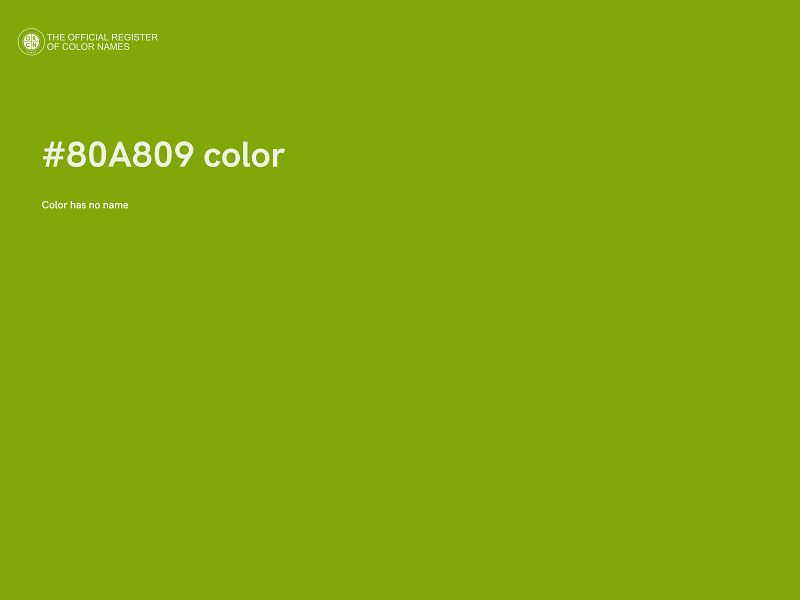 #80A809 color image