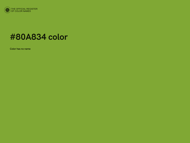 #80A834 color image