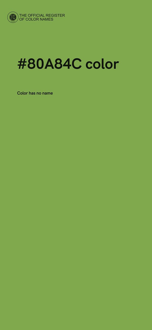 #80A84C color image