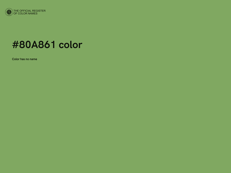 #80A861 color image
