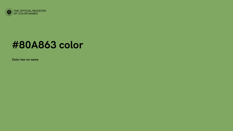 #80A863 color image