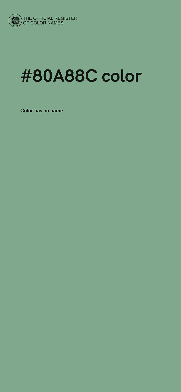 #80A88C color image