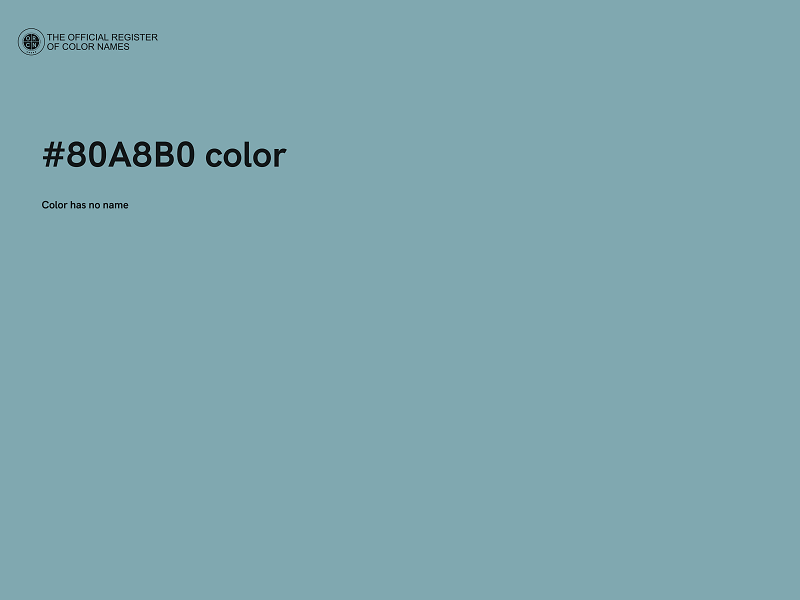 #80A8B0 color image