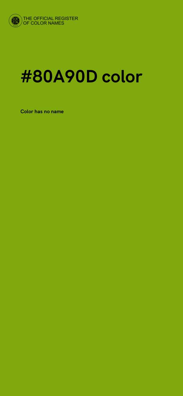 #80A90D color image