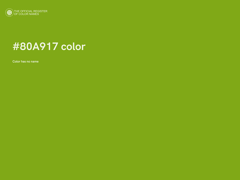 #80A917 color image