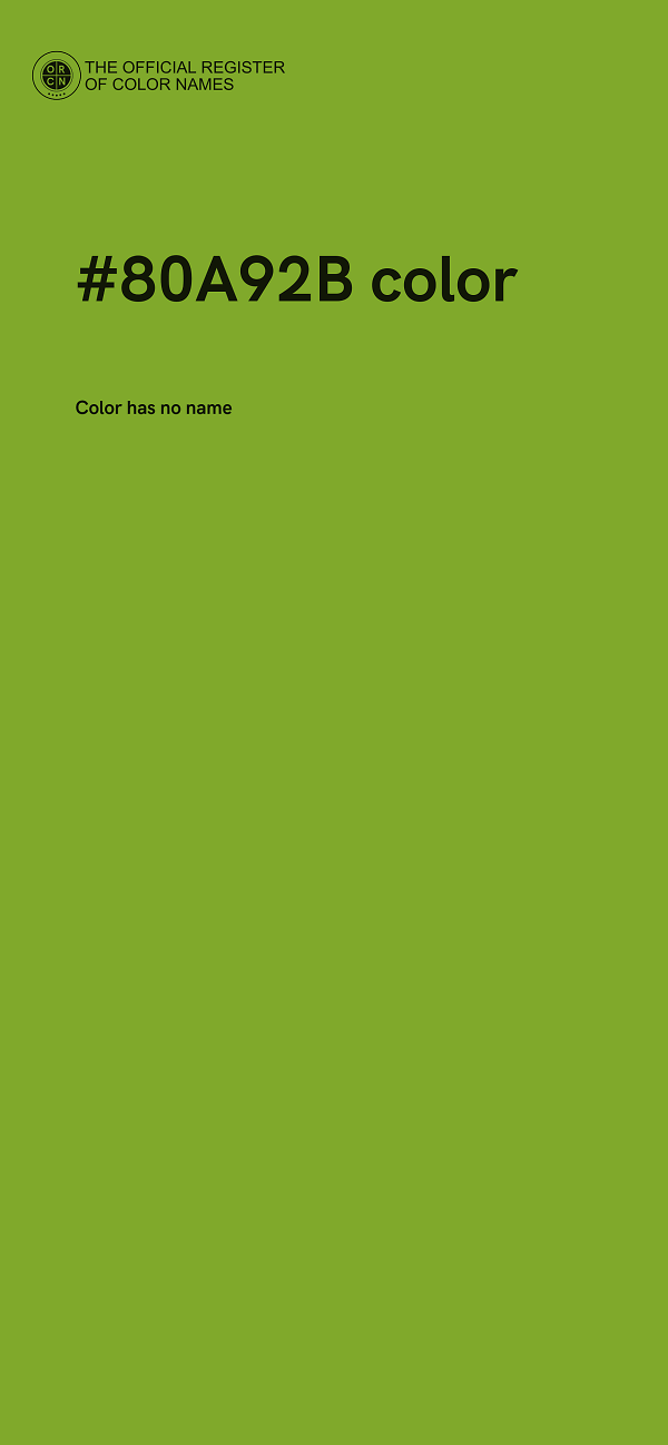#80A92B color image