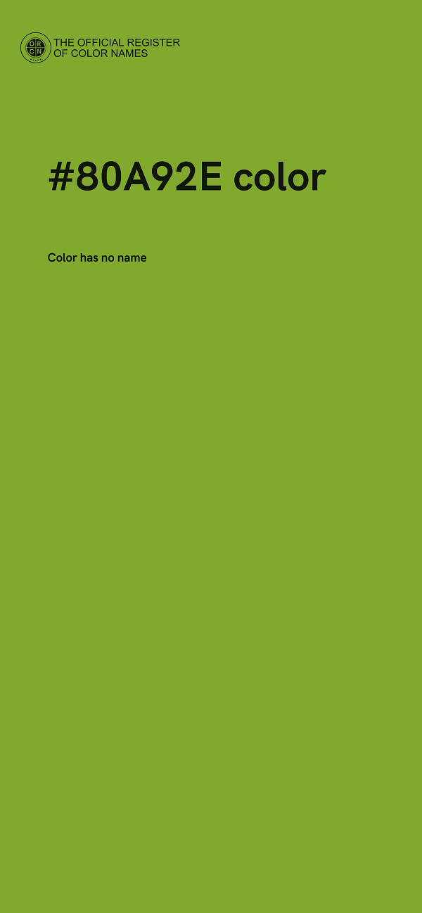 #80A92E color image