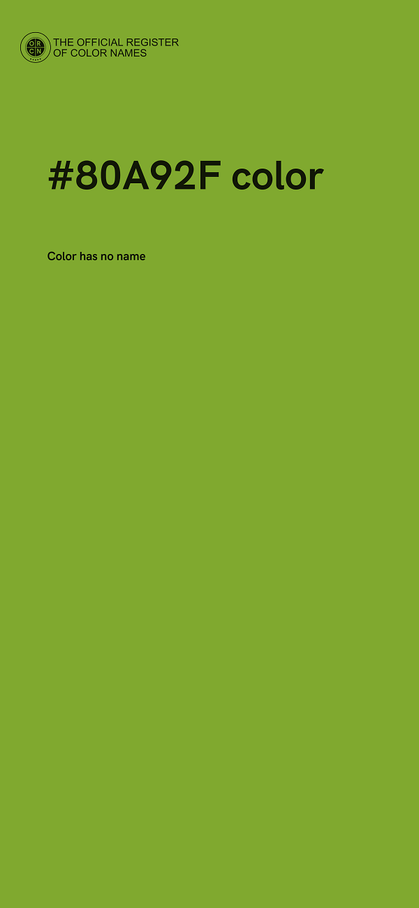 #80A92F color image