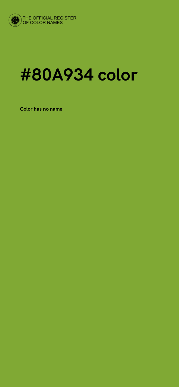 #80A934 color image