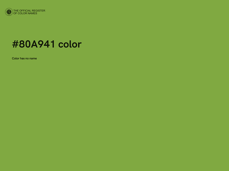 #80A941 color image