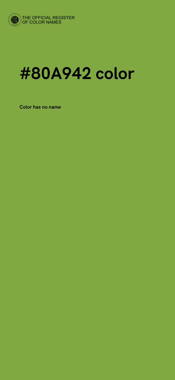 #80A942 color image