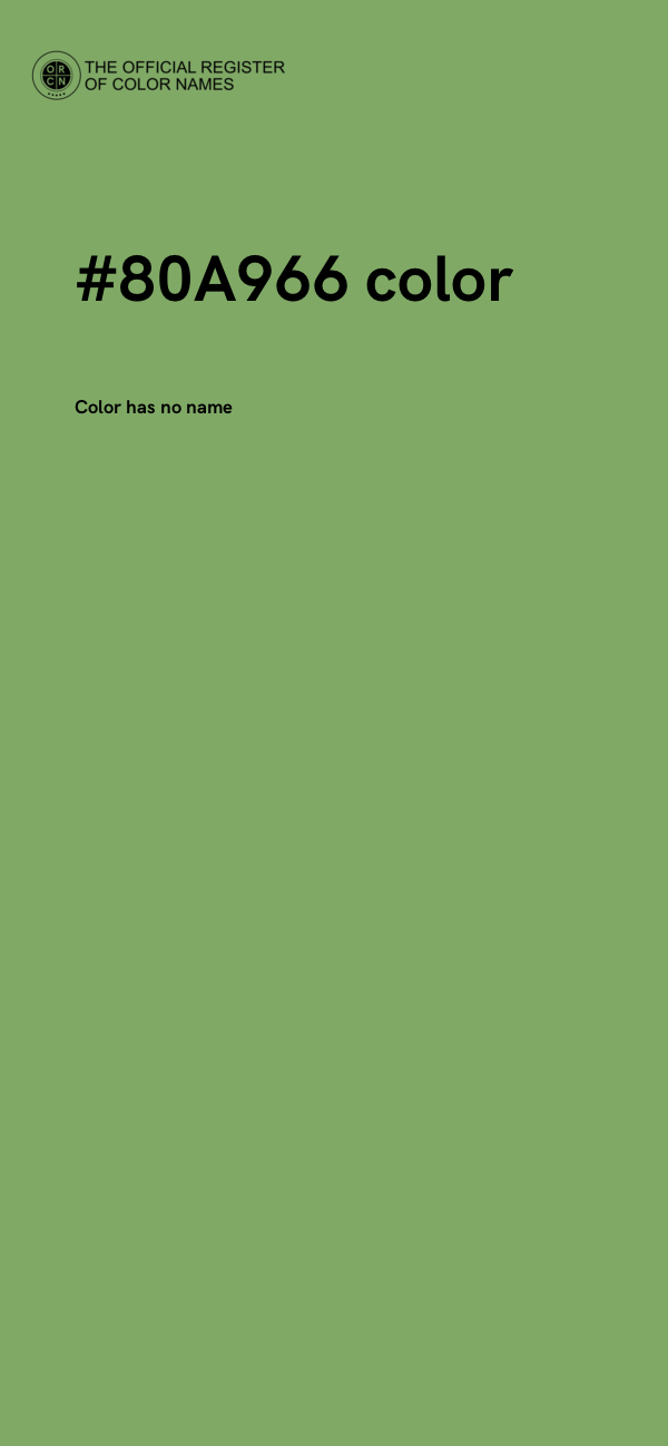 #80A966 color image