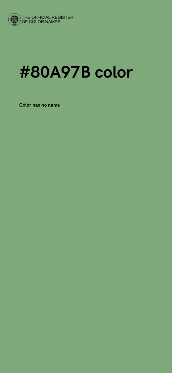 #80A97B color image