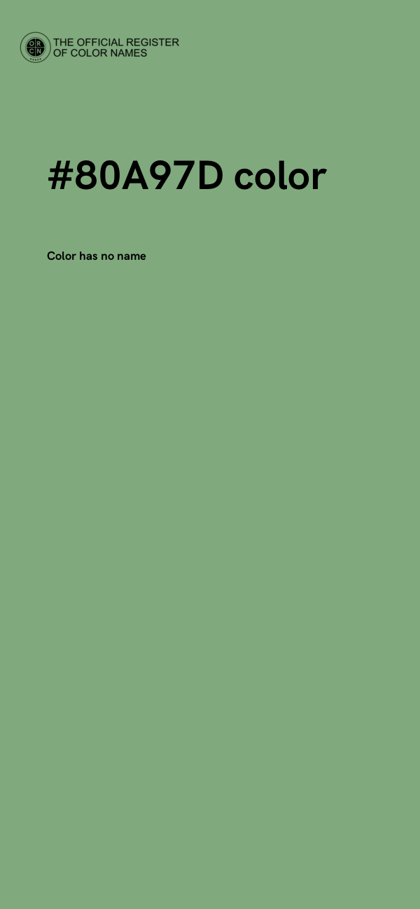 #80A97D color image