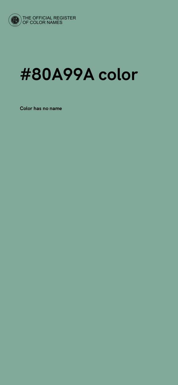 #80A99A color image