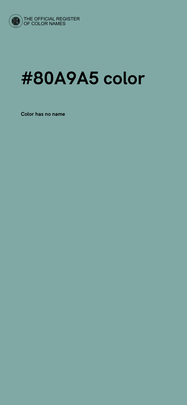 #80A9A5 color image