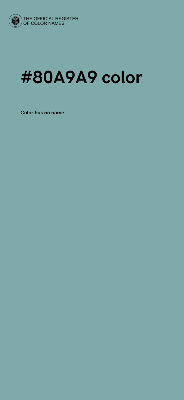 #80A9A9 color image