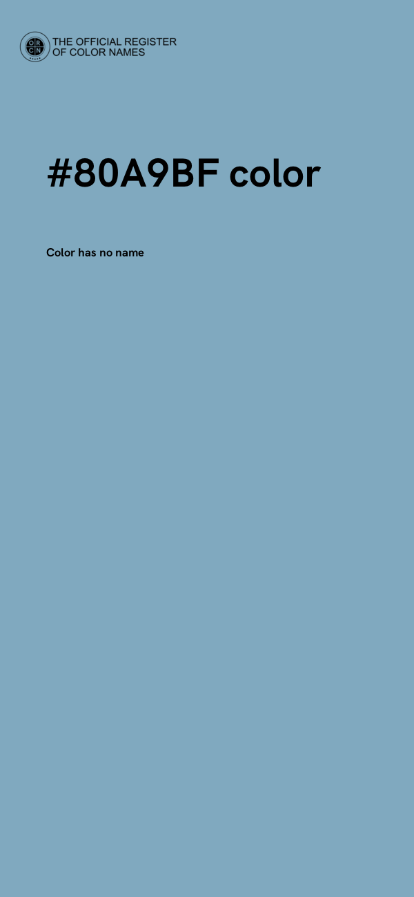 #80A9BF color image