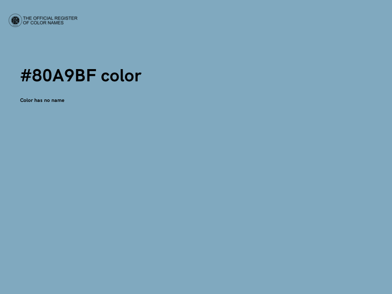 #80A9BF color image