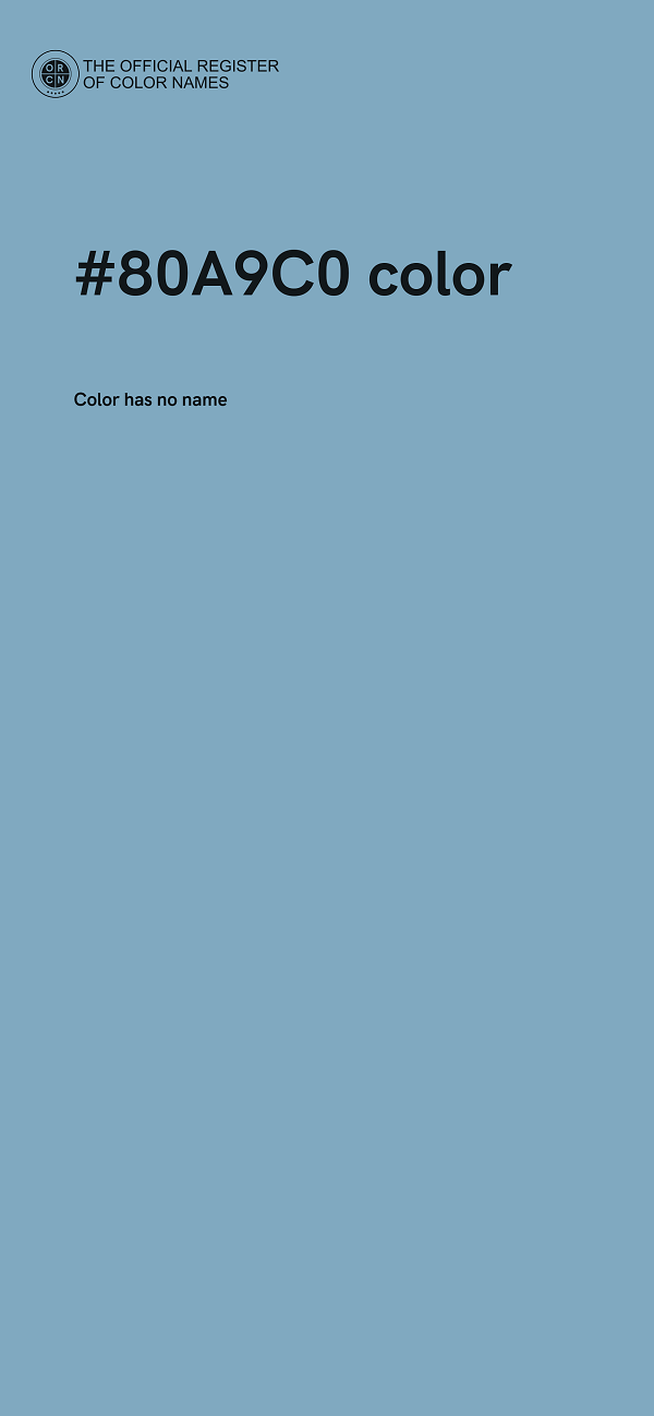 #80A9C0 color image