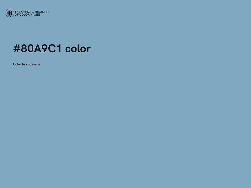 #80A9C1 color image