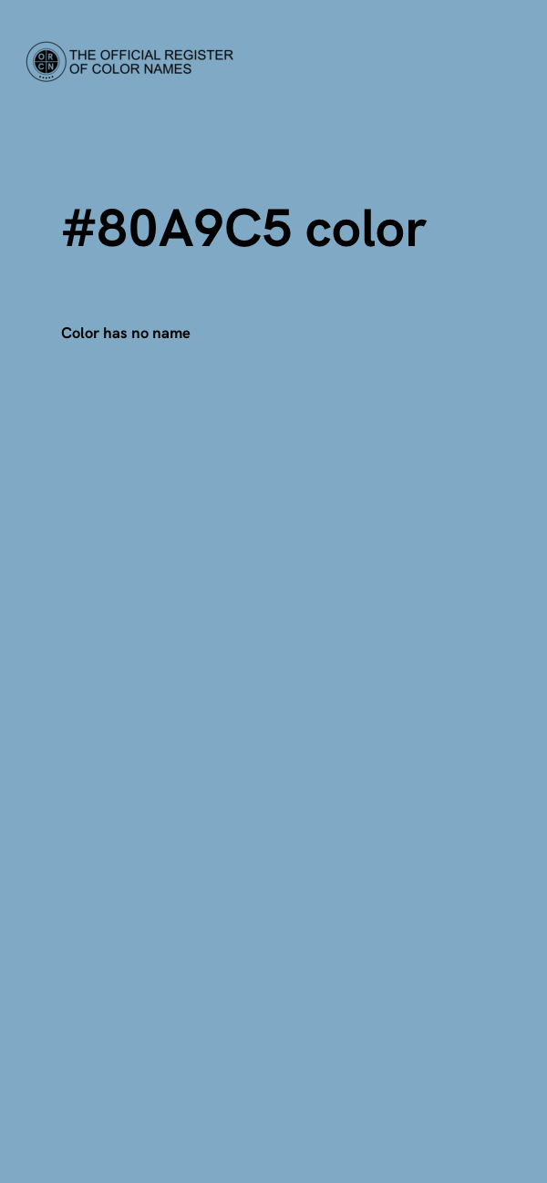 #80A9C5 color image