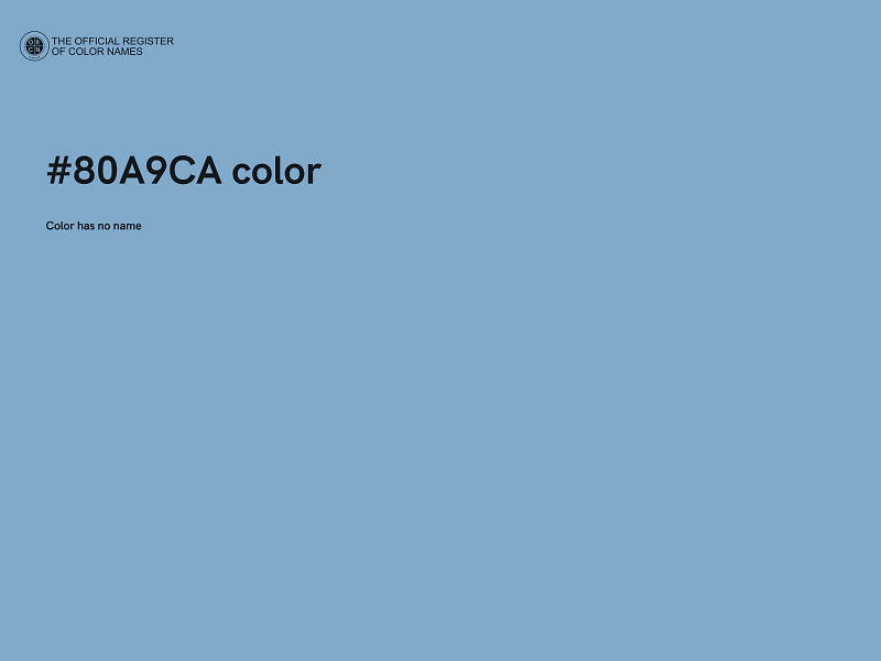 #80A9CA color image