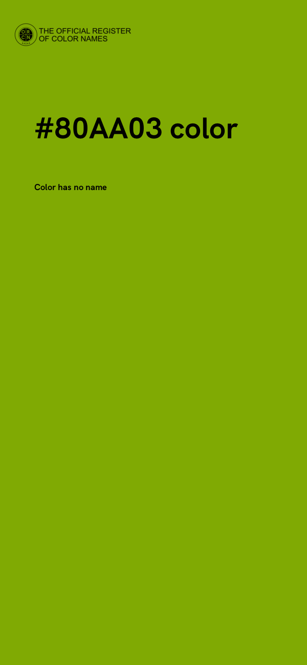#80AA03 color image