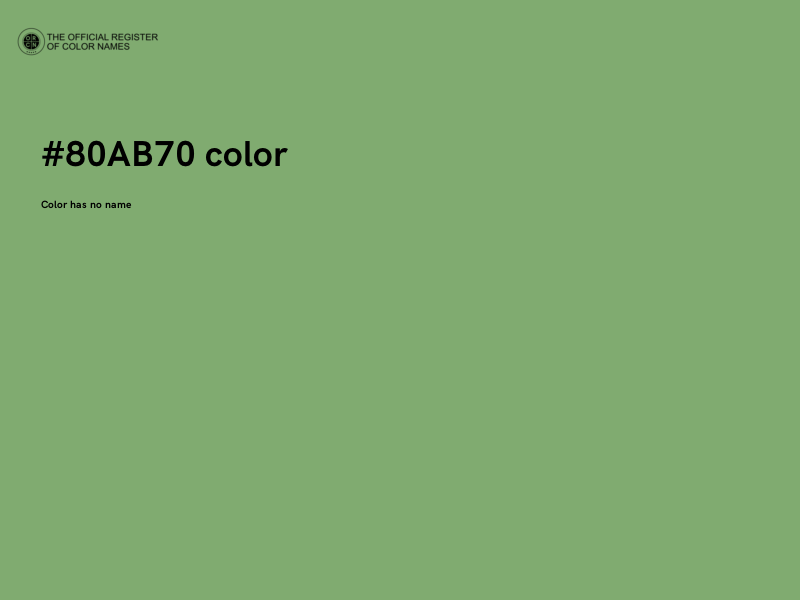 #80AB70 color image