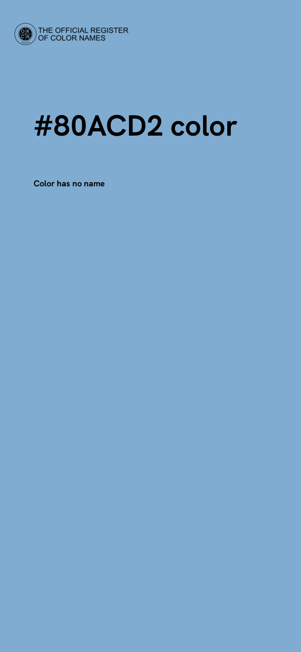 #80ACD2 color image