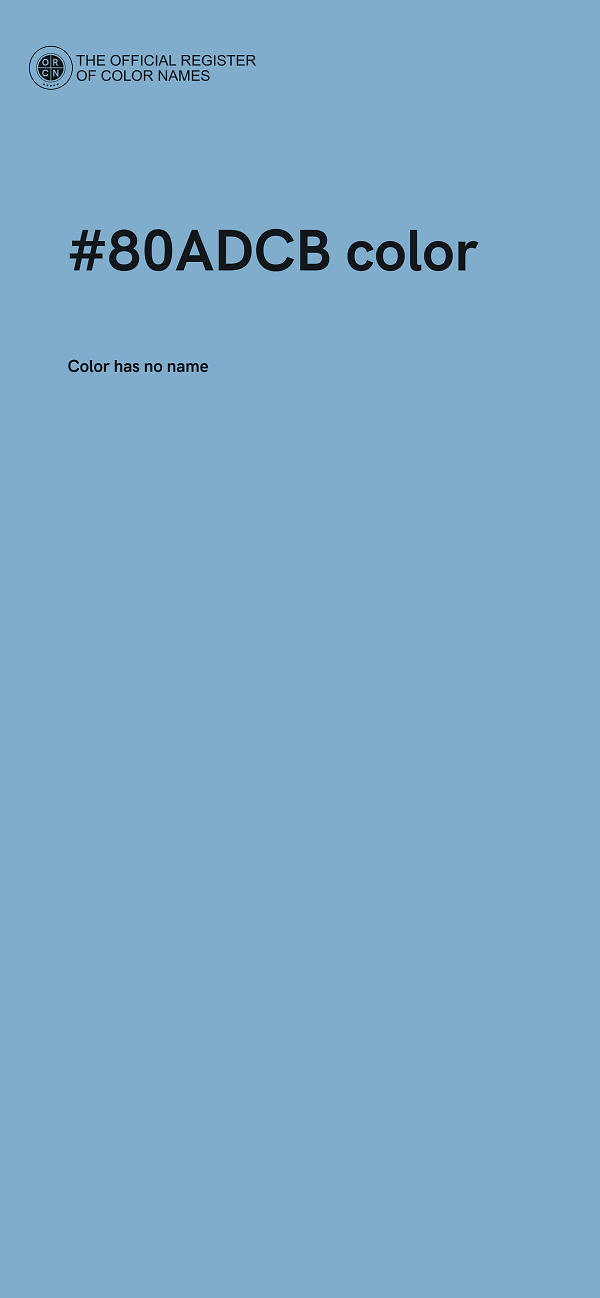 #80ADCB color image