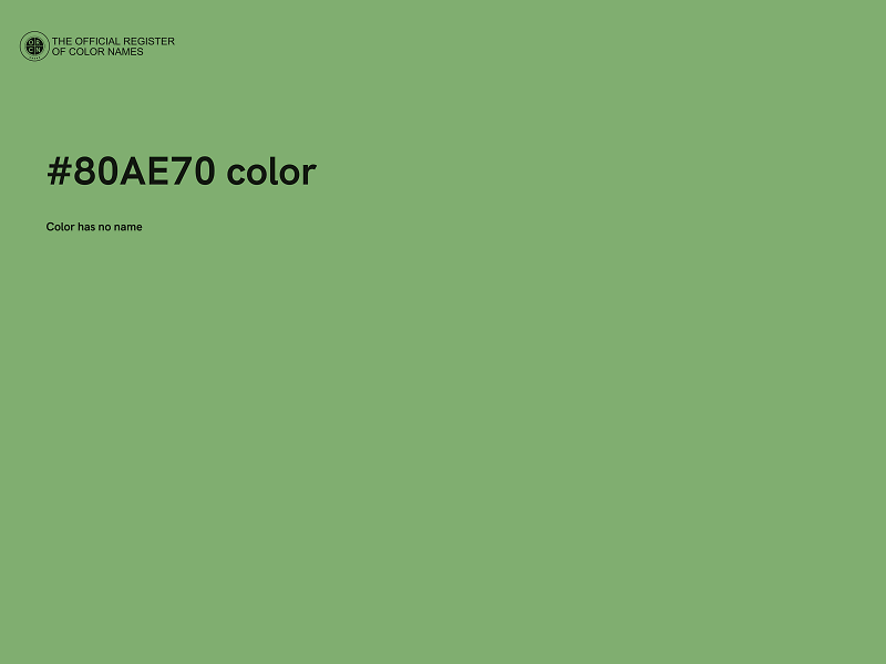 #80AE70 color image