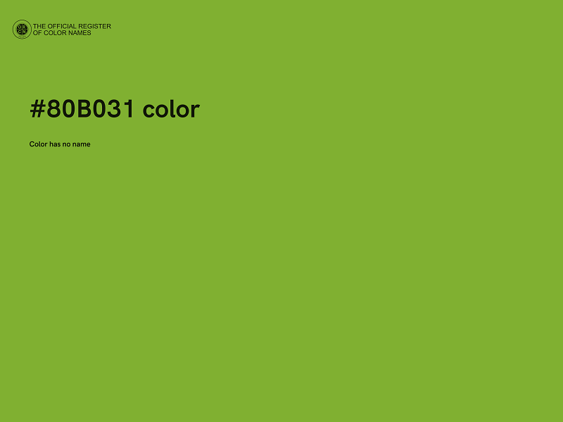 #80B031 color image