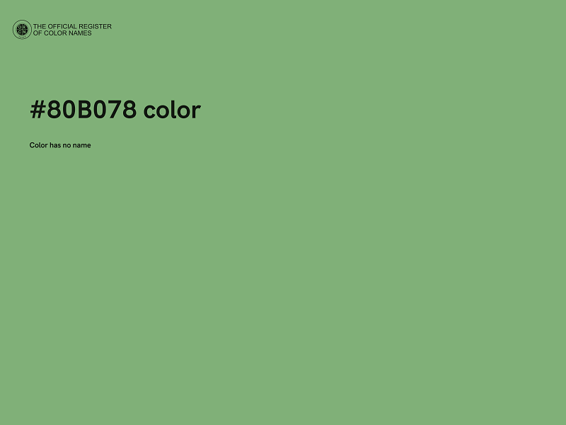 #80B078 color image