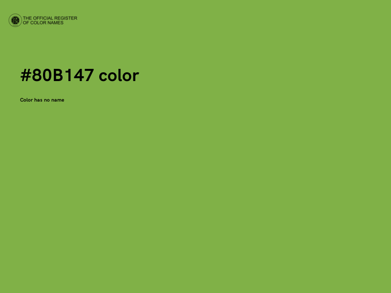 #80B147 color image