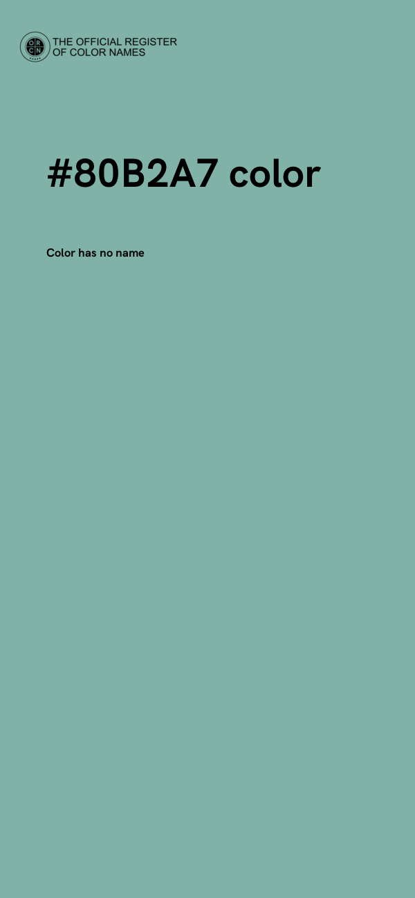 #80B2A7 color image